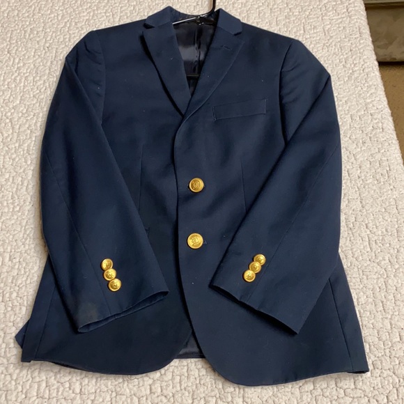 Lauren Ralph Lauren Solid Suit Blazer, Little Boys, Navy blue with Gold buttons, - Picture 15 of 16